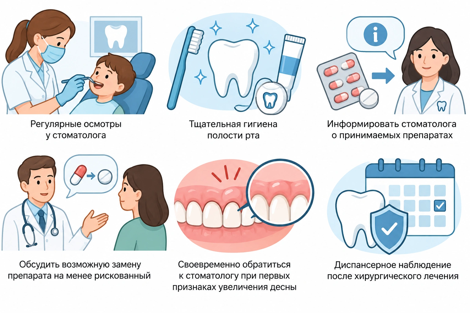 Меры вторичной профилактики фиброматоза десен