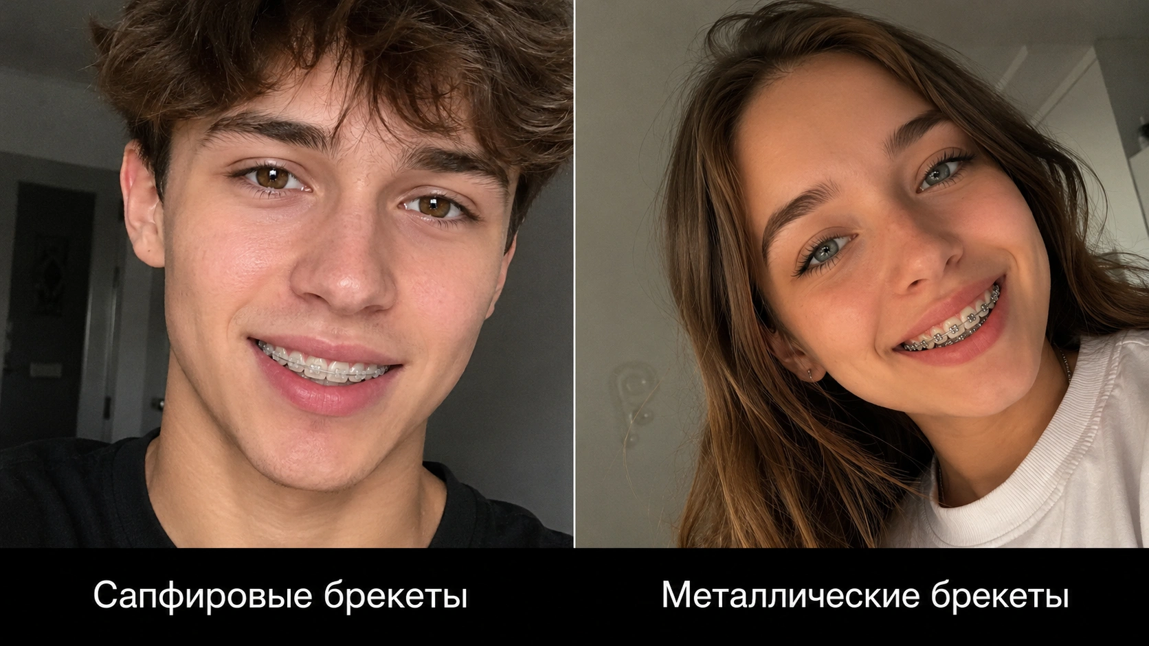 Сапфировые брекеты на зубах